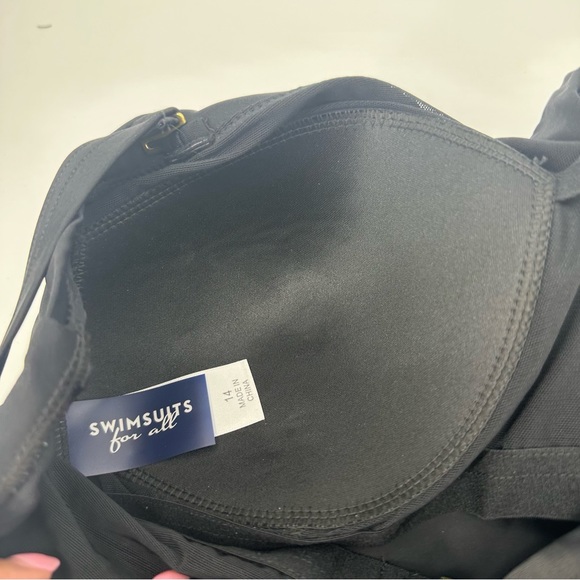 Swimsuits For All Black Swim Top Tankini Size 14 - Picture 8 of 9